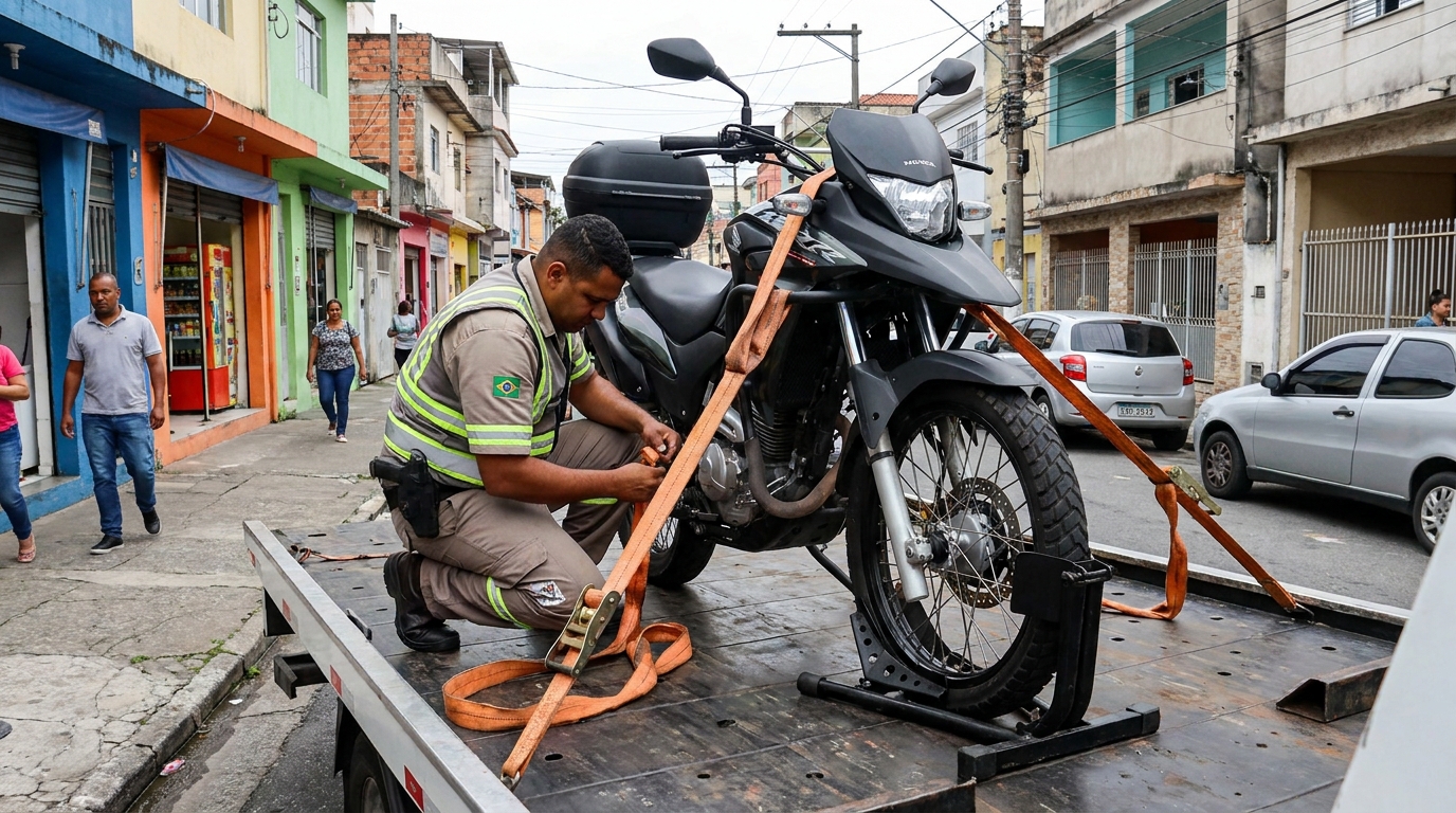 Guincho para Moto na Flórida, Praia Grande‑SP